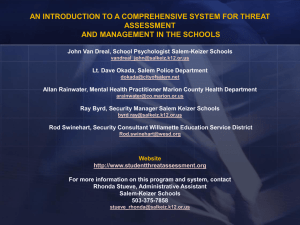 Threat Assessment and Management in Schools