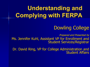 FERPA Policies - Dowling College