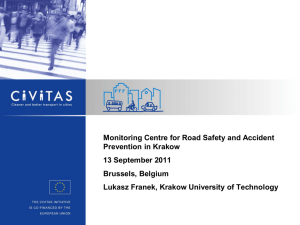 Monitoring Centre for road safety and accident prevention