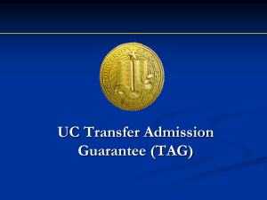 UC-TAG - CCC Transfer Counselor Website