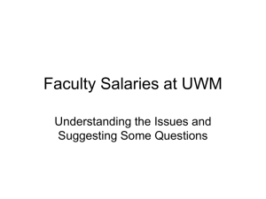 Faculty Salaries at UWM