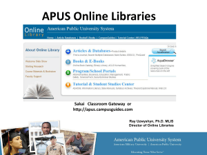 Online Library Resources for Faculty & Students