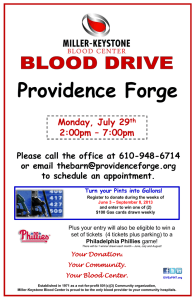 Miller-Keystone Blood Drive Summer 2013 Providence Forge