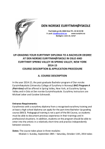 B. Application Procedure - Den norske Eurytmihøyskole