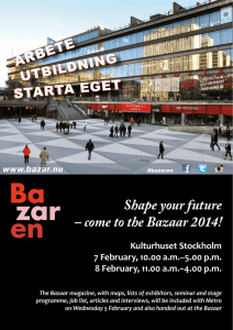 Shape your future – come to the Bazaar 2014!