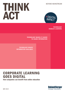 Corporate Learning goes digital – How companies can benefit from