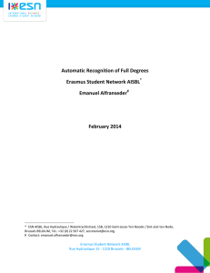 Automatic Recognition of Full Degrees Erasmus Student Network