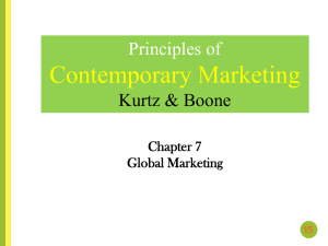 CHAPTER 7 Global Marketing