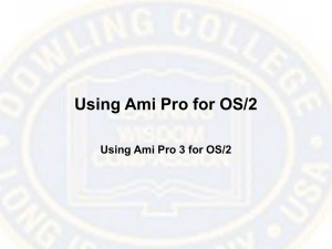 Using Ami Pro for OS/2