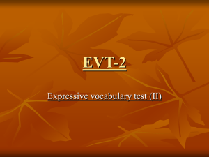 EVT-2 Expressive vocabulary test