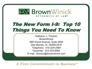 The New Form I-9: Top 10 Things You Need To Know