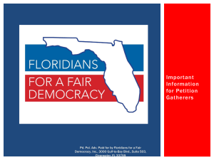 Floridians for a Fair Democracy - League of Women Voters of Polk