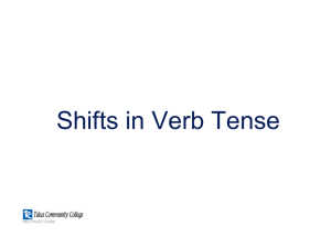Shifts in Verb Tense