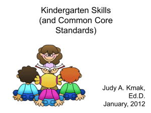 Kindergarten readiness PowerPoint presentation