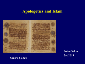 Islam-Apologetics - Evidence for Christianity