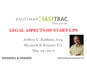 Legal Aspects of Start-Ups