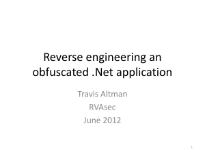 Reverse engineer an obfuscated .Net application