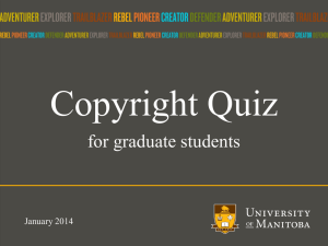 Copyright Quiz - University of Manitoba