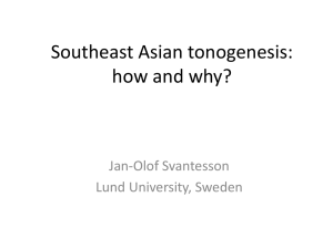 Southeast Asian tonogenesis