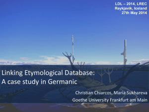 Linking Etymological Database: A case study in Germanic