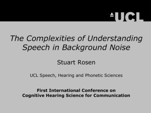 The Complexities of Understanding Speech in Background Noise.