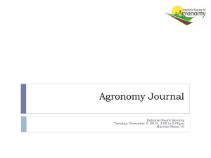 Agronomy Journal, Editorial Board Meeting