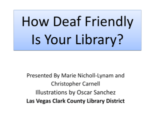 Deaf Culture - Nevada Library Association