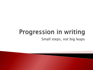 Progression in writing - Southend High School for Girls