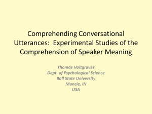 Comprehending Conversational Utterances