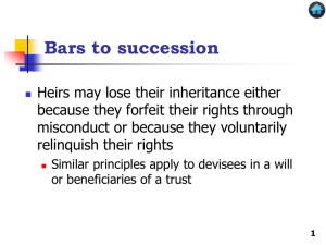 Bars to Succession