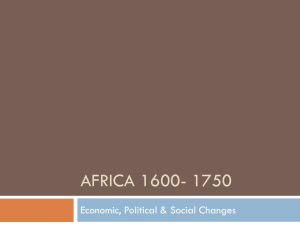 AFRICA WORLD CIV 1600 - 1775
