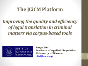Improving the quality and efficiency of legal translation in