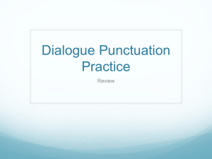 Dialogue Punctuation Practice