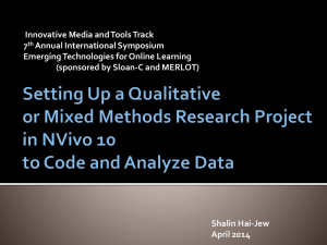Setting Up a Qualitative or Mixed Methods Research Project in