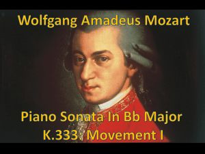 Piano Sonata In Bb Major K.333: Movement I Wolfgang Amadeus