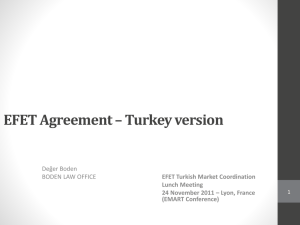 EFET Agreement – Turkey version – 24 November