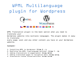 WPML -> String Translations