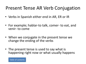 Present Tense Verb Conjugation