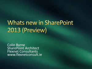Title of Presentation - Irish SharePoint UserGroup