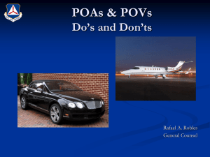 POAs & POVs Do`s and Don`ts