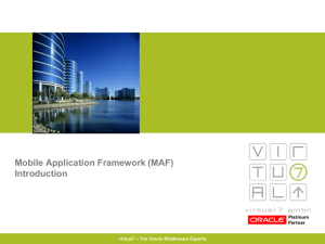 Introduction to Oracle MAF