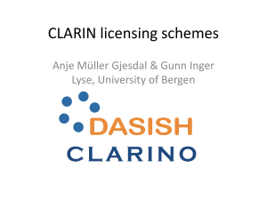 CLARIN Licensing Schemes