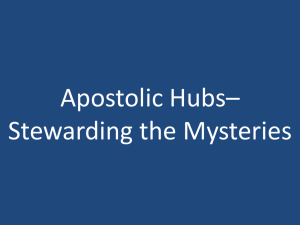 Apostolic Hubs: Stewarding the Mysteries