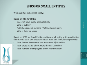 SFRS for Smaill Entities