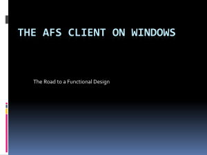 The AFS Client on Windows