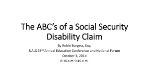 The ABC*s of a Social Security Disability Claim