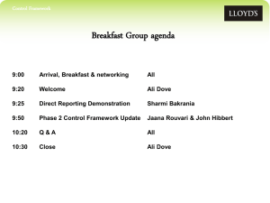 Control Framework Breakfast Group Presentation July 2013
