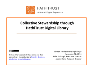 Collective Stewardship Through HathiTrust Digital Library