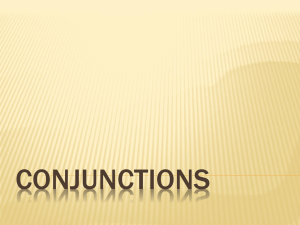 Conjunctions - World of Teaching