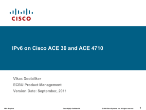 IPv6 on ACE - Cisco Communities